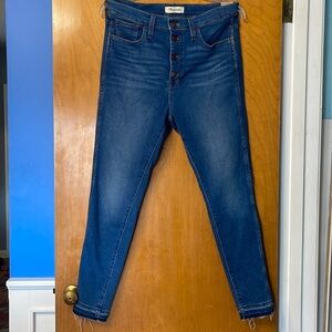 NWT Madewell Buttonfly 10” Skinny Jeans Size 32